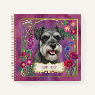 Carnet personnalisé Schnauzer sel et poivre