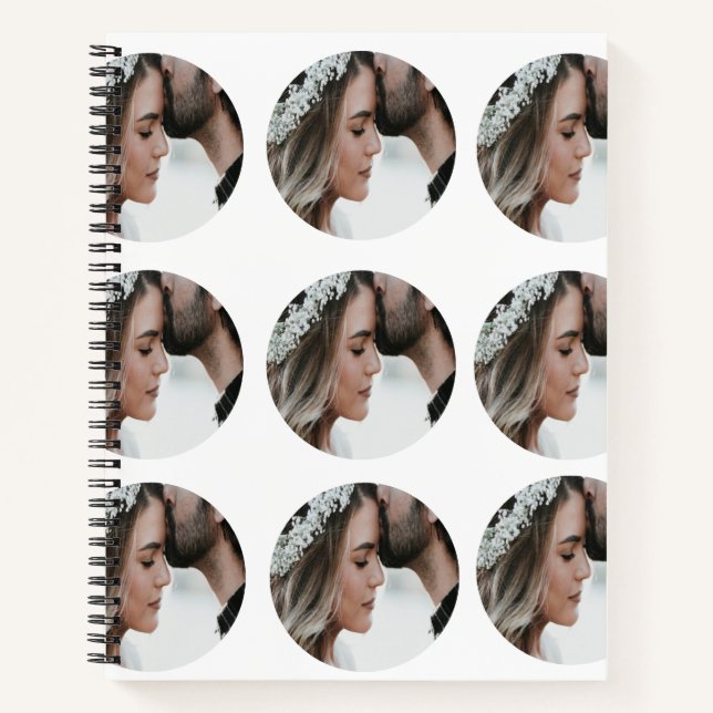 Carnet personnalisé simple ajouter circulaire photo colla (Devant)