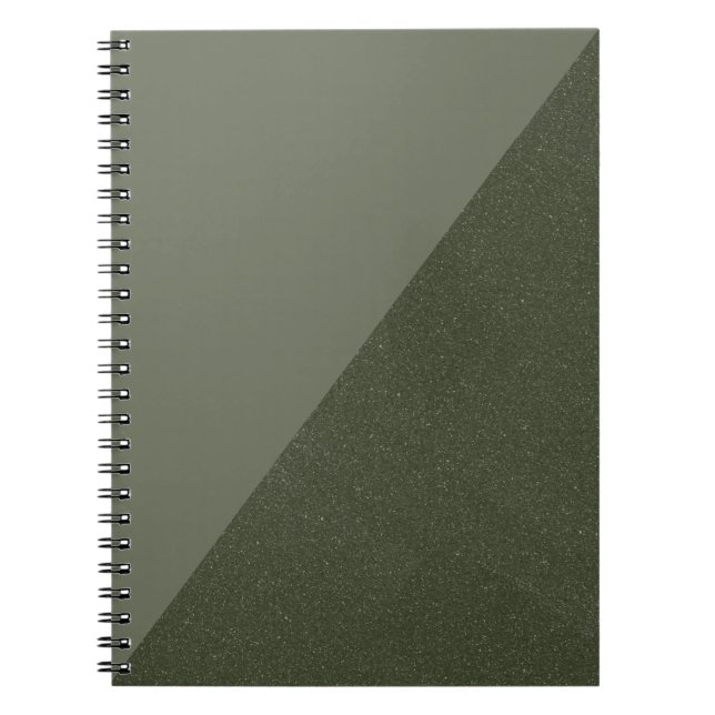 Carnet personnalisé vert de mousse diagonale (Devant)