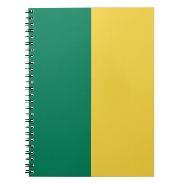 Carnet PERSONNALISÉ Vert & Or (Devant)
