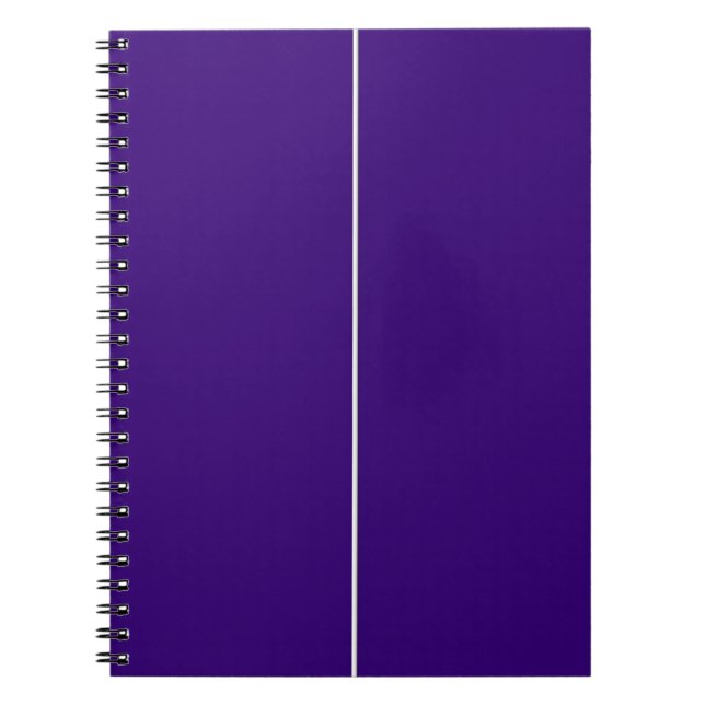 Carnet PERSONNALISÉ violet et blanc (Devant)