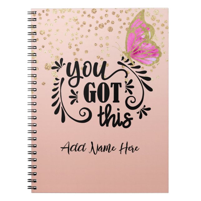 Carnet personnalisé "You got this" (Devant)