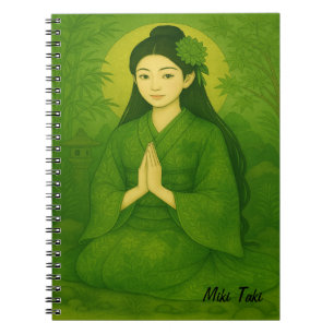 Carnet Personnalisé Zen Yoga Méditation Mindfult Art Vert