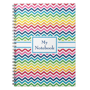 Carnet personnalisé - Zigzags multicolores