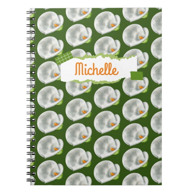 Carnet Personnalisée Calla Lilly Motif (Devant)