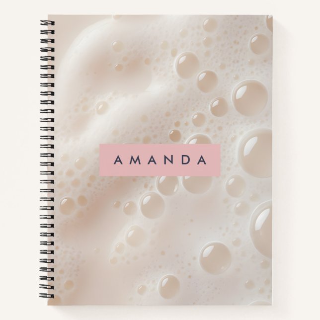 Carnet Personnalisée Dreamy Bubble Soft Beige (Devant)