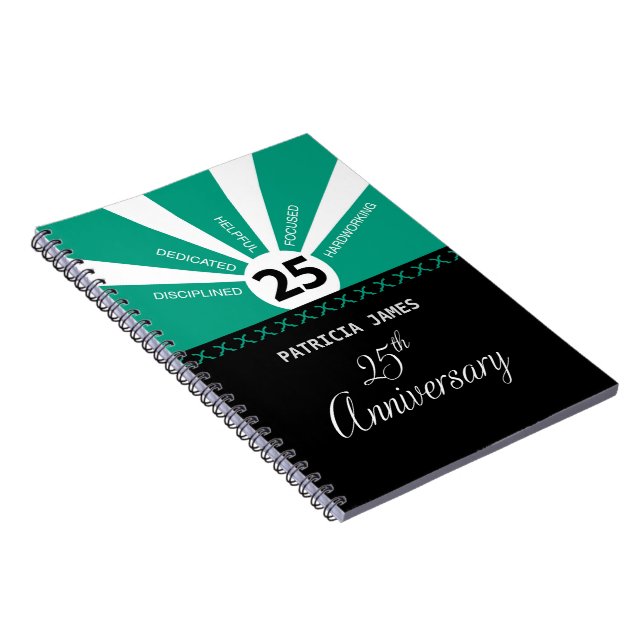 Carnet Personnaliser, 25e anniversaire de l'employé (Côté Droit)