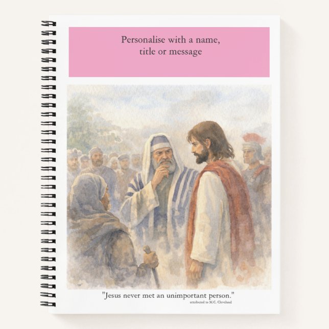 Carnet Personnaliser : Aucune personne sans importance (Devant)