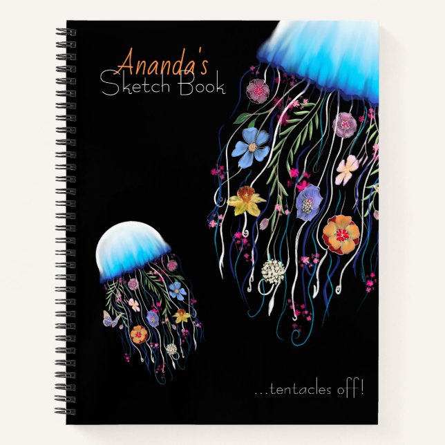 Carnet Personnaliser la méduse florale (Devant)