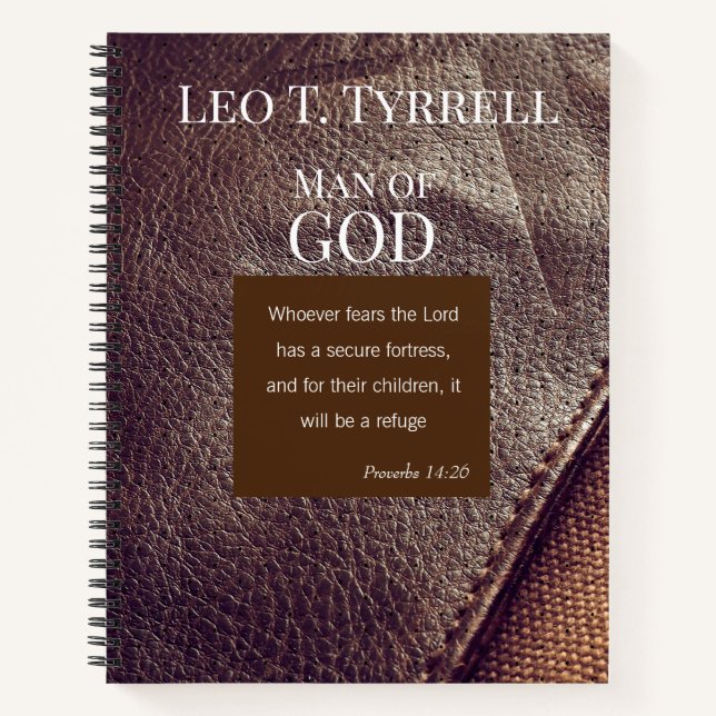 Carnet Personnaliser Mens Bible Verse (Devant)