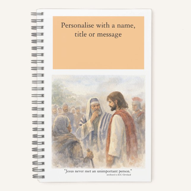 Carnet Personnaliser : Pas de personne insignifiante (Recto)