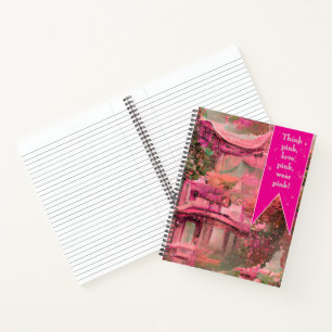 Carnet Personnaliser Penser rose Écrire en rose