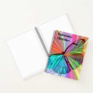 Carnet Personnaliser Personnaliser Rainbow Butterfly Sket