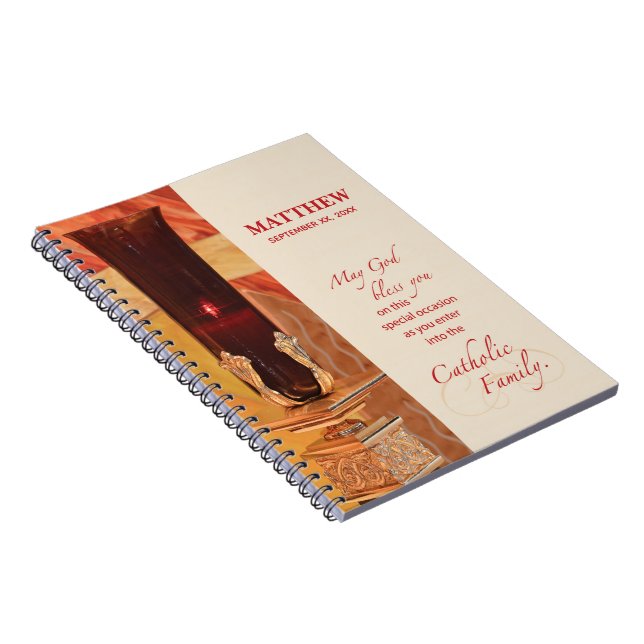 Carnet Personnaliser, RCIA Félicitations, Catholique, Rou (Côté Droit)
