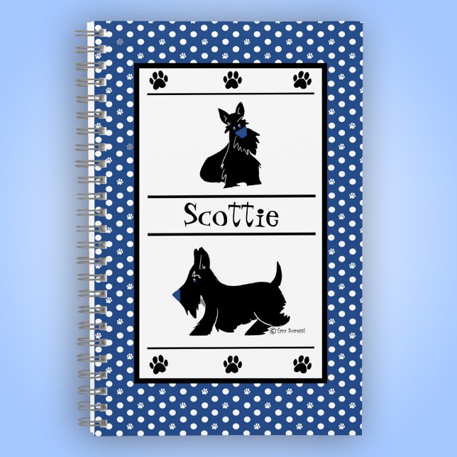 Carnet Personnaliser Scottie Polka Dot Cute Personnalisé (Créateur téléchargé)