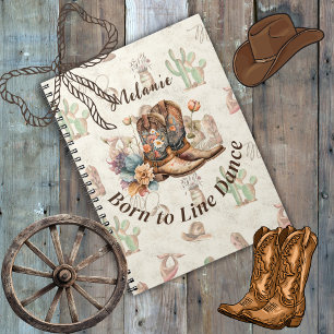 Carnet Personnalisez la danse en ligne Western Boho