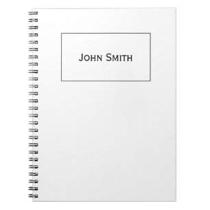 Carnet Personnalisez : Noir minimal moderne encadré et