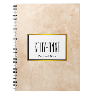 Carnet Personnalisez Stylish Marble Textor Designer