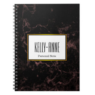 Carnet Personnalisez Stylish Marble Textor Designer