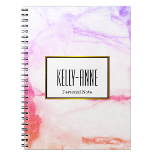 Carnet Personnalisez Stylish Marble Textor Designer