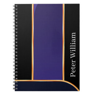 Carnet Personnalisez Votre Nom Élégant Violet Lycée