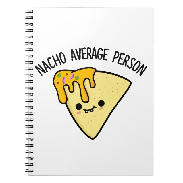 Carnet Personne pas moyenne Nacho Pun drôle de nourriture (Devant)