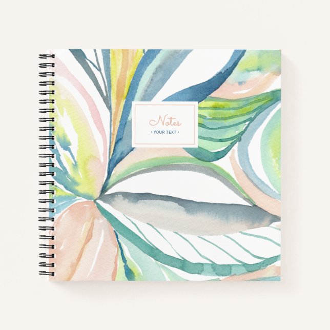 Carnet personnel de peinture abstraite à l'aquarel (Devant)