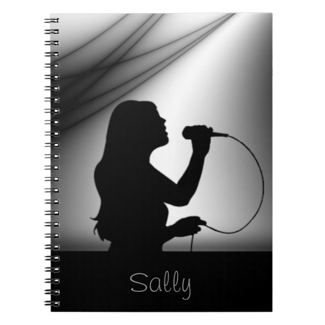 Carnet personnel de rideau argenté en chanteuse (Devant)