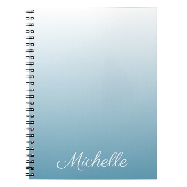 Carnet Personnel gradient ombre angel blue (Devant)