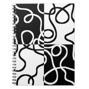 Carnet Persuasion linéaire II : noir et blanc Abstrait