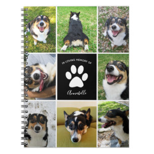 Carnet Pet Memorial Custom Chien 8 Photo Collage