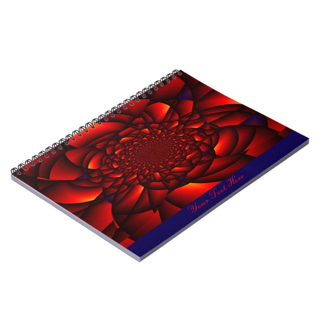 Carnet Pétale Rouge Noir Bleu (Côté gauche)