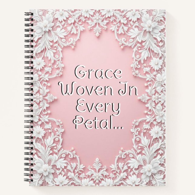 Carnet Pétales de dentelle en fleurs (Devant)