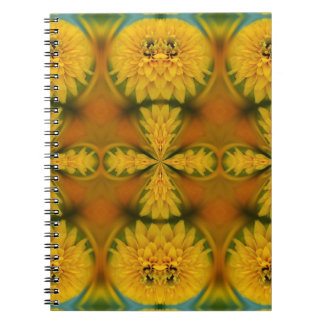 Carnet Pétales de fleurs jaunes Art Abstrait