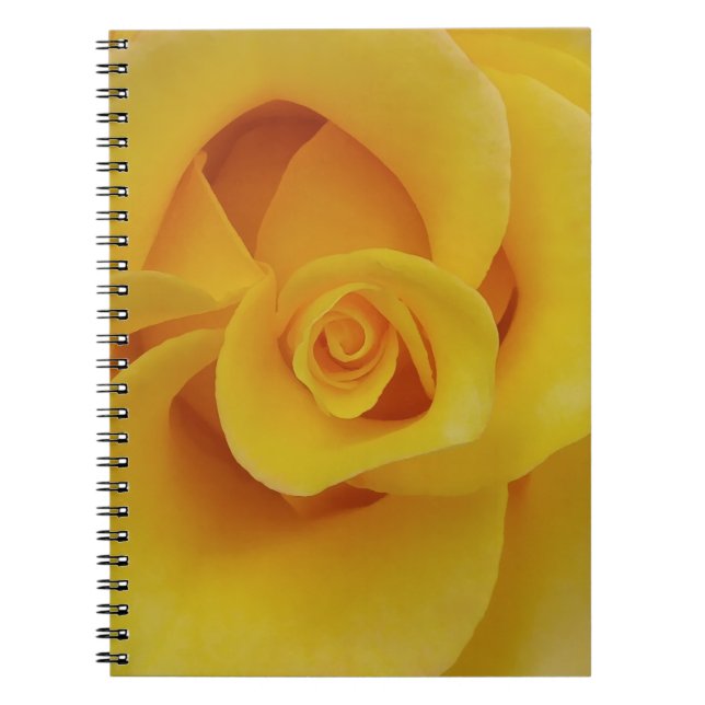Carnet Pétales de rose jaune romantiques (Devant)