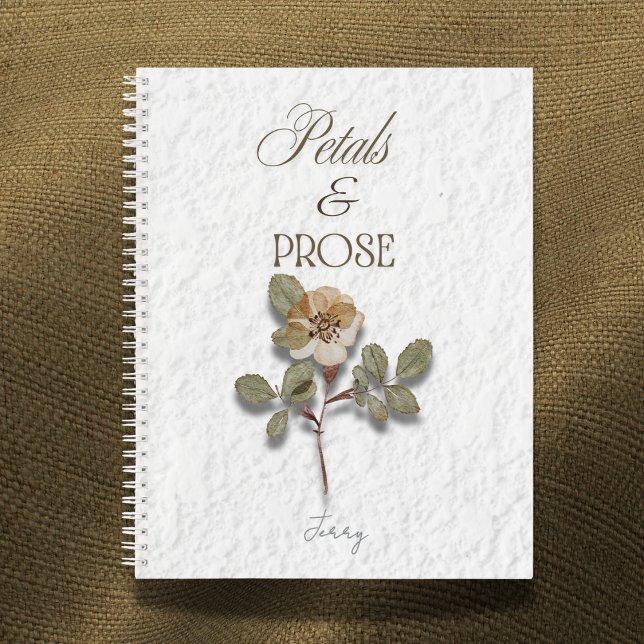 Carnet Petals & Prose Personalized Floral  (Créateur téléchargé)