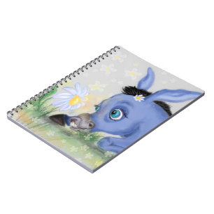 Carnet Petit âne et marguerite - mignonne