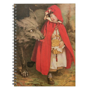 Carnet Petit Chaperon Rouge et Grand Méchant Loup vintage