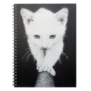 Carnet Petit chaton blanc Dessin animal Amoureux de les c