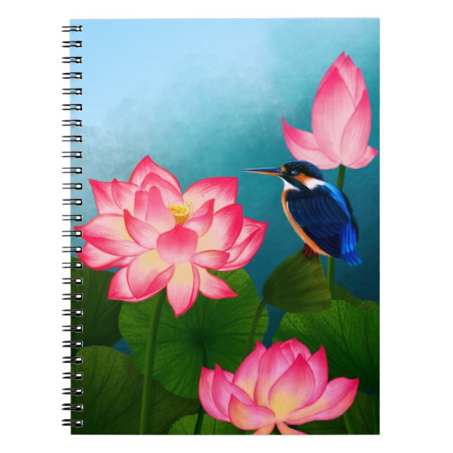 Carnet Petit colibri et grande fleur (Devant)