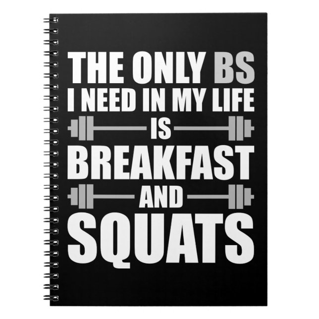 Carnet Petit-déjeuner et squats - Exercice de musculation (Devant)
