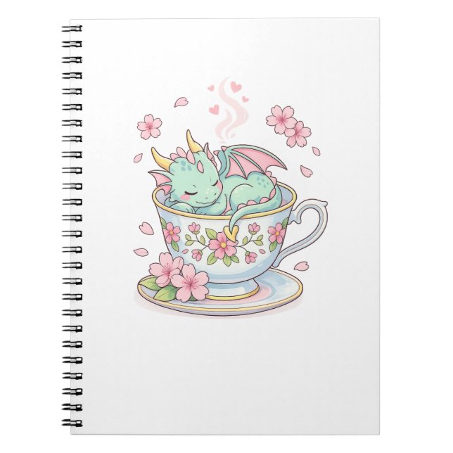 Carnet Petit dragon de thé (Devant)