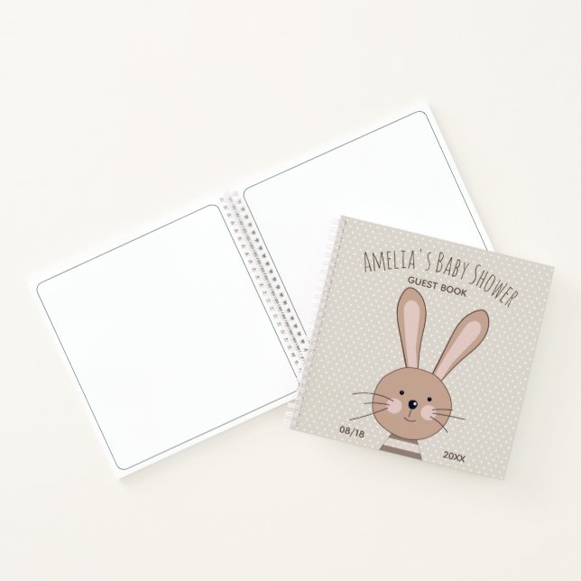 Carnet Petit lapin et Baby showers à points (Intérieur)