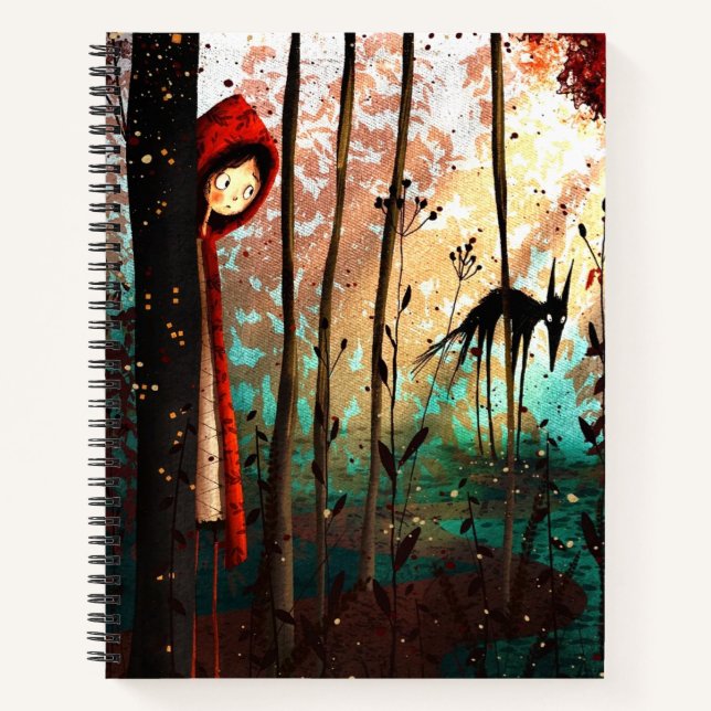 Carnet Petit loup de conte de fée rouge (Devant)