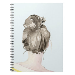 Carnet Petit pain Brown de noeud de dessus de cheveux