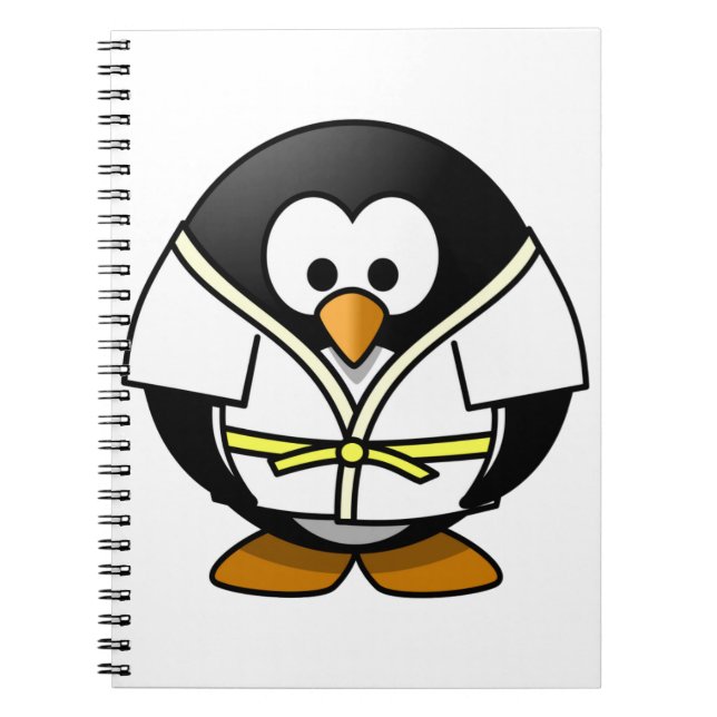 Carnet Petit pingouin animated mignon de judo (Devant)