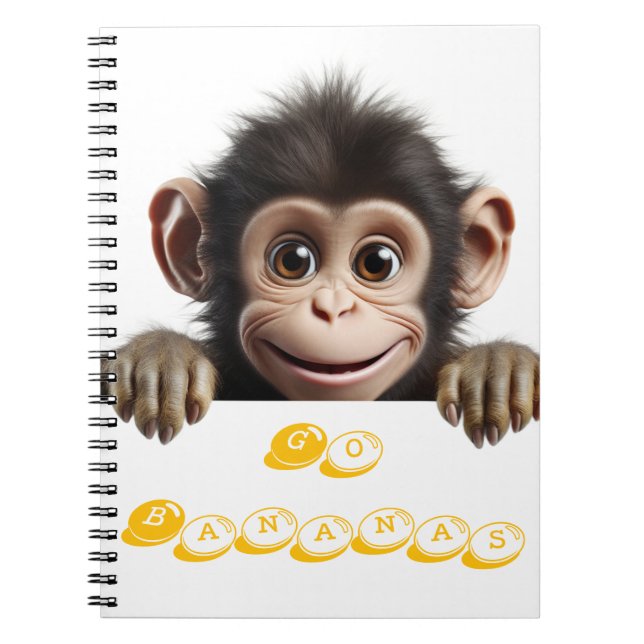 Carnet petit singe go bananes (Devant)