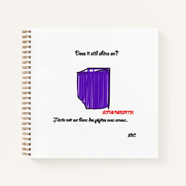 Carnet petit spirales - motif diamand LBC (Devant)