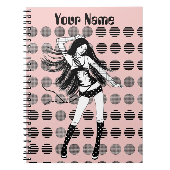 Carnet petite amie danseuse rose (Devant)