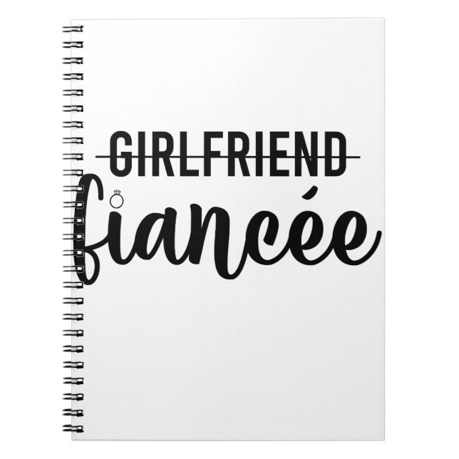 Carnet Petite amie Fiancée Cadeau de fête de fiançailles  (Devant)